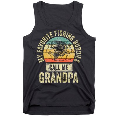 My Favorite Fishing Buddies Call Me Grandpa Fisherman Tank Top