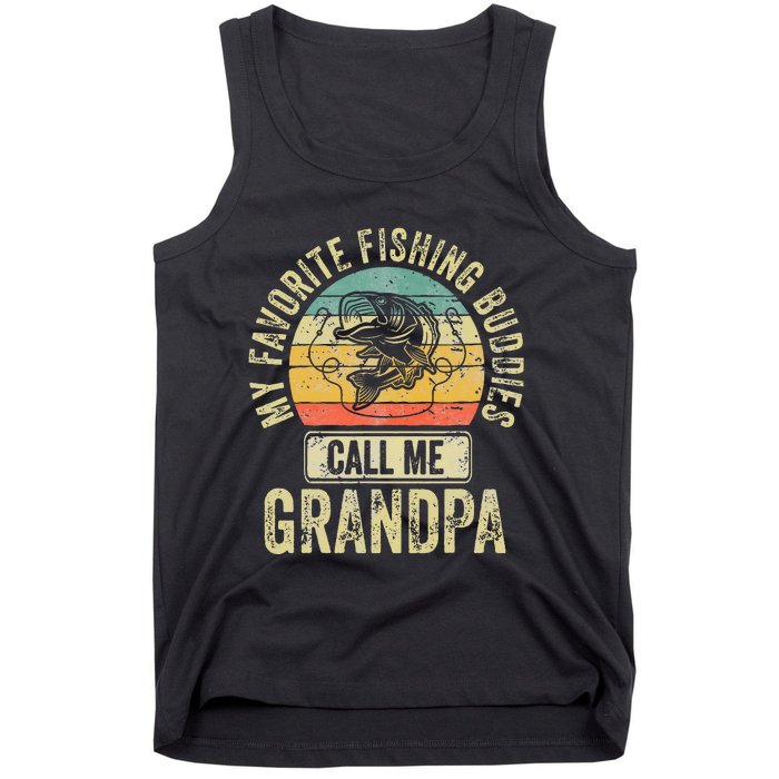 My Favorite Fishing Buddies Call Me Grandpa Fisherman Tank Top