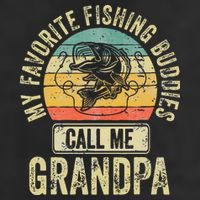 My Favorite Fishing Buddies Call Me Grandpa Fisherman Golf Towel