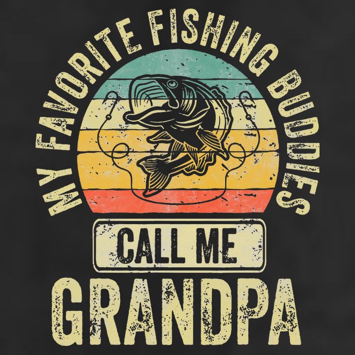 My Favorite Fishing Buddies Call Me Grandpa Fisherman Golf Towel