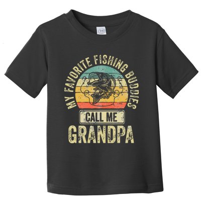 My Favorite Fishing Buddies Call Me Grandpa Fisherman Toddler T-Shirt