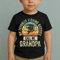 My Favorite Fishing Buddies Call Me Grandpa Fisherman Toddler T-Shirt