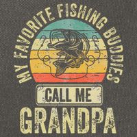 My Favorite Fishing Buddies Call Me Grandpa Fisherman Cotton Canvas Backpack