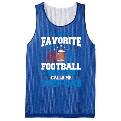 My Favorite Football Player Calls Me Stepcool Giftdad Stepdad Gift Mesh Reversible Basketball Jersey Tank