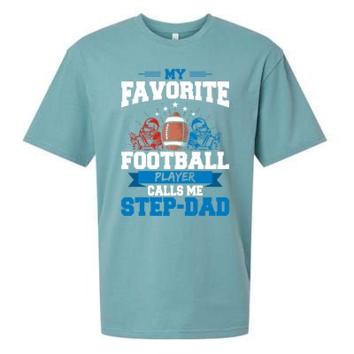 My Favorite Football Player Calls Me Stepcool Giftdad Stepdad Gift Sueded Cloud Jersey T-Shirt