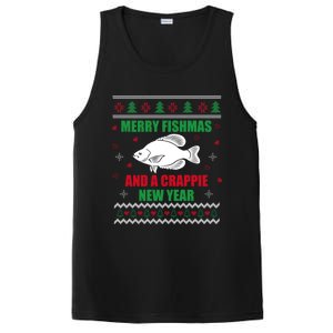 Merry Fishmas Fishing Funny Xmas Crappie For Fisher Gift PosiCharge Competitor Tank