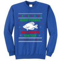 Merry Fishmas Fishing Funny Xmas Crappie For Fisher Gift Sweatshirt