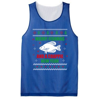 Merry Fishmas Fishing Funny Xmas Crappie For Fisher Gift Mesh Reversible Basketball Jersey Tank