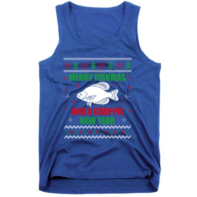 Merry Fishmas Fishing Funny Xmas Crappie For Fisher Gift Tank Top