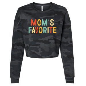 Moms Favorite Funny MomS Favorite Cropped Pullover Crew