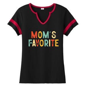 Moms Favorite Funny MomS Favorite Ladies Halftime Notch Neck Tee