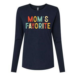 Moms Favorite Funny MomS Favorite Womens Cotton Relaxed Long Sleeve T-Shirt