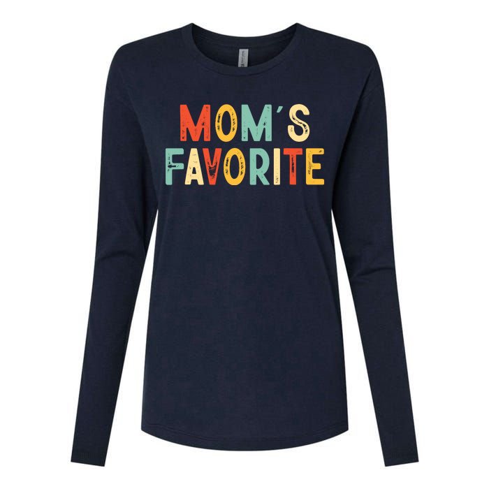 Moms Favorite Funny MomS Favorite Womens Cotton Relaxed Long Sleeve T-Shirt