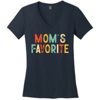 Moms Favorite Funny MomS Favorite Women's V-Neck T-Shirt