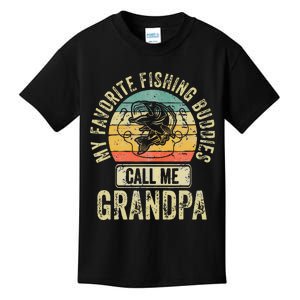 My Favorite Fishing Buddies Call Me Grandpa Fisherman Kids T-Shirt