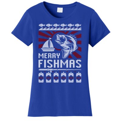 Merry Fishmas Fishing Ugly Merry Christmas Xmas Costume Gift Meaningful Gift Women's T-Shirt