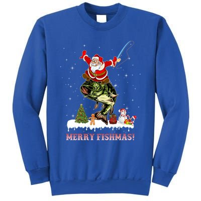 Merry Fishmas Fishing Santa Fish Fisher Christmas Great Gift Sweatshirt