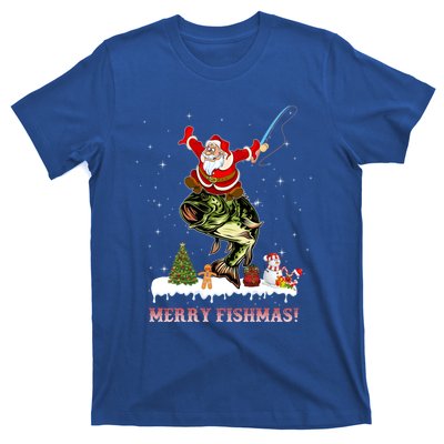 Merry Fishmas Fishing Santa Fish Fisher Christmas Great Gift T-Shirt