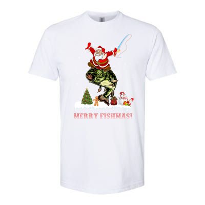 Merry Fishmas Fishing Santa Fish Fisher Christmas Great Gift Softstyle CVC T-Shirt