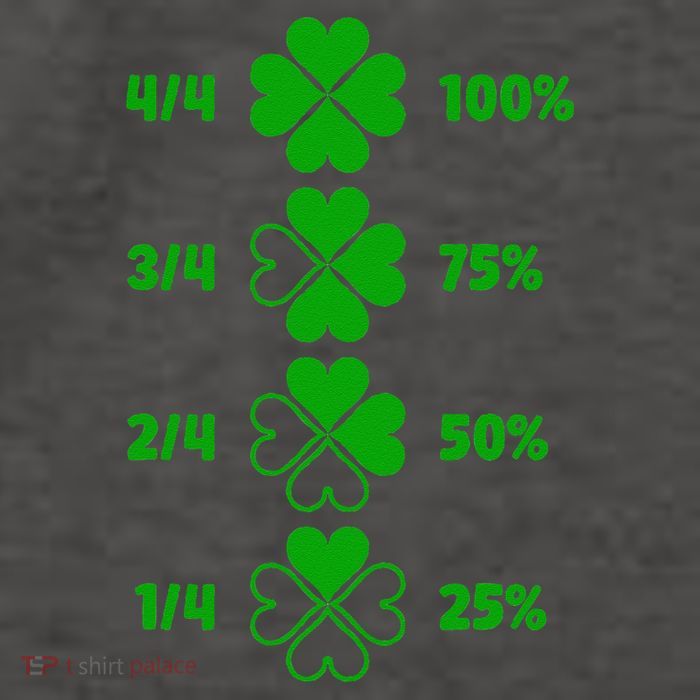 Math Fraction Four Leaf Clover Percentage Equivalent Funny 1 Vector Backpack