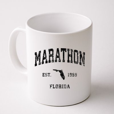 Marathon Florida Fl Vintage Athletic Black Sports Design Mug