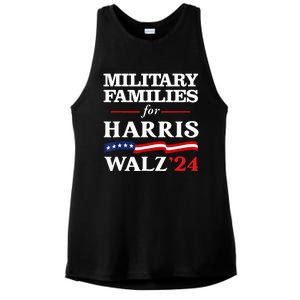 Military Families For Harris Walz 2024 Vote Harris Waltz Ladies PosiCharge Tri-Blend Wicking Tank