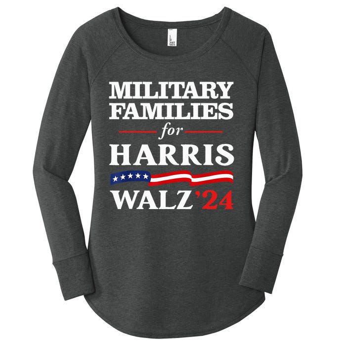 Military Families For Harris Walz 2024 Vote Harris Waltz Women's Perfect Tri Tunic Long Sleeve Shirt