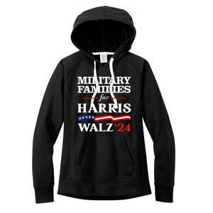 Military Families For Harris Walz 2024 Vote Harris Waltz Women's Fleece Hoodie