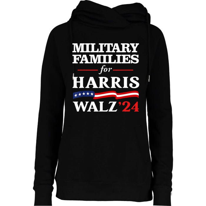 Military Families For Harris Walz 2024 Vote Harris Waltz Womens Funnel Neck Pullover Hood