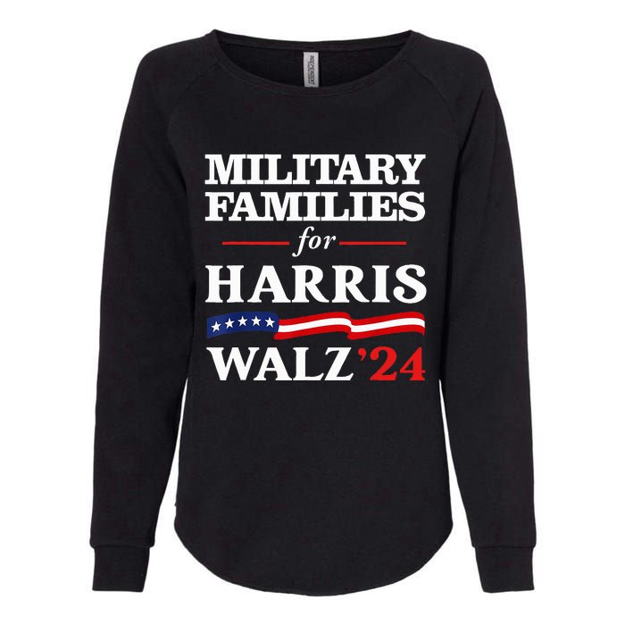 Military Families For Harris Walz 2024 Vote Harris Waltz Womens California Wash Sweatshirt