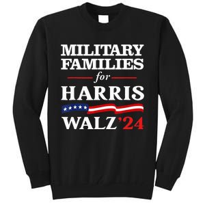 Military Families For Harris Walz 2024 Vote Harris Waltz Tall Sweatshirt