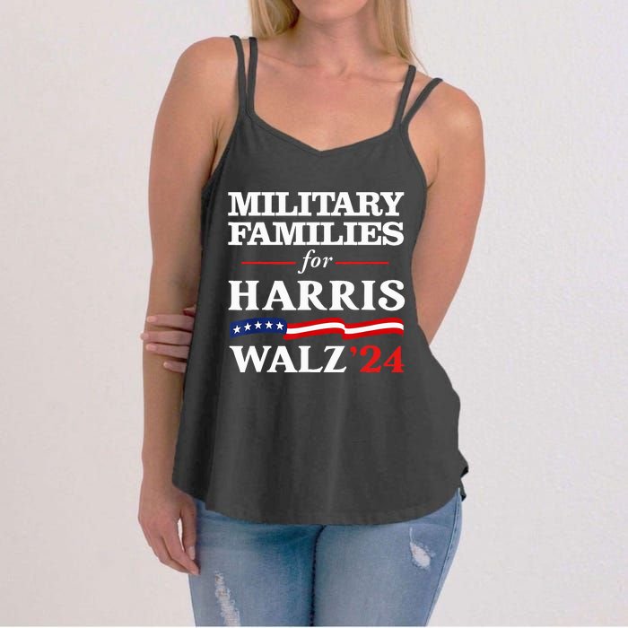 Military Families For Harris Walz 2024 Vote Harris Waltz Women's Strappy Tank