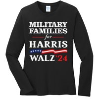 Military Families For Harris Walz 2024 Vote Harris Waltz Ladies Long Sleeve Shirt