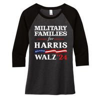 Military Families For Harris Walz 2024 Vote Harris Waltz Women's Tri-Blend 3/4-Sleeve Raglan Shirt