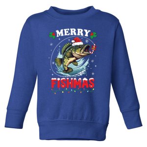 Merry Fishmas Fish Funny Fishing Christmas Dad Gift Toddler Sweatshirt