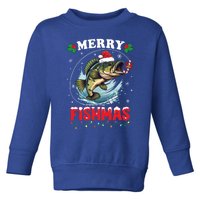 Merry Fishmas Fish Funny Fishing Christmas Dad Gift Toddler Sweatshirt