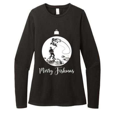 Merry Fishmas For Fishing And Fishing Gift Womens CVC Long Sleeve Shirt