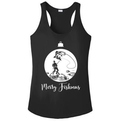 Merry Fishmas For Fishing And Fishing Gift Ladies PosiCharge Competitor Racerback Tank