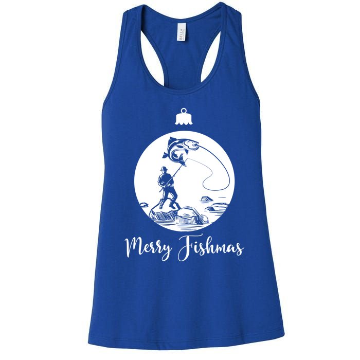 Merry Fishmas For Fishing And Fishing Gift Women's Racerback Tank