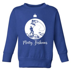 Merry Fishmas For Fishing And Fishing Gift Toddler Sweatshirt