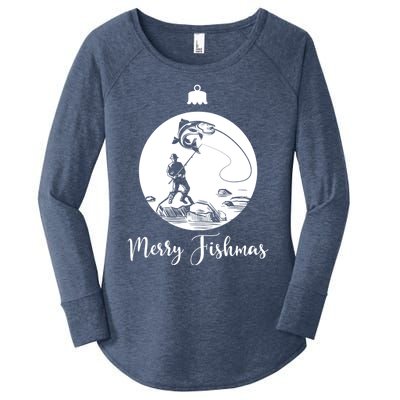 Merry Fishmas For Fishing And Fishing Gift Women's Perfect Tri Tunic Long Sleeve Shirt