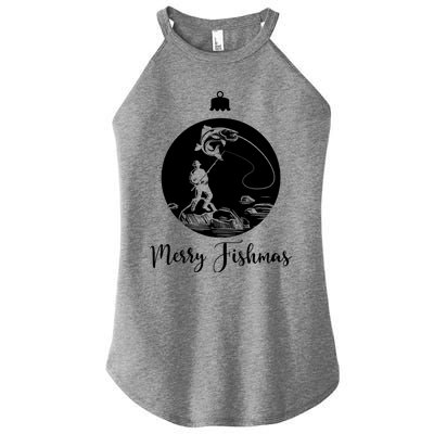 Merry Fishmas For Fishing And Fishing Gift Women's Perfect Tri Rocker Tank