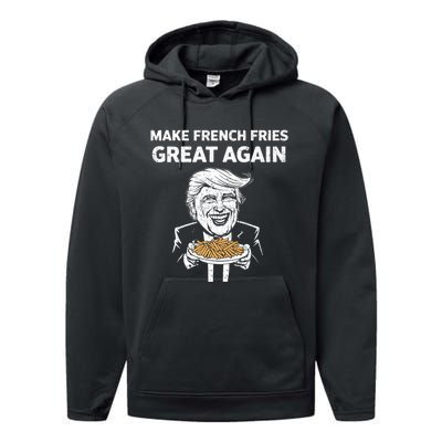 Make French Fries Great Again Performance Fleece Hoodie