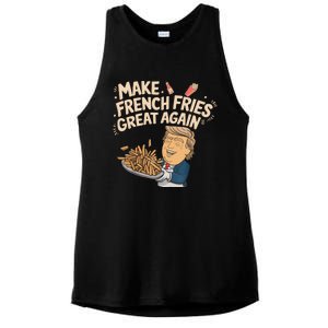 Make French Fries Great Again Slogan Ladies PosiCharge Tri-Blend Wicking Tank