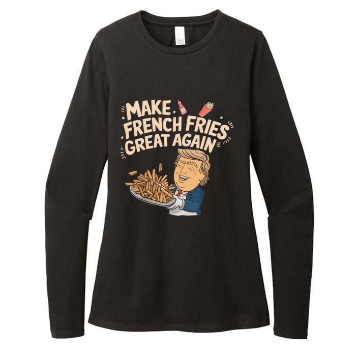 Make French Fries Great Again Slogan Womens CVC Long Sleeve Shirt