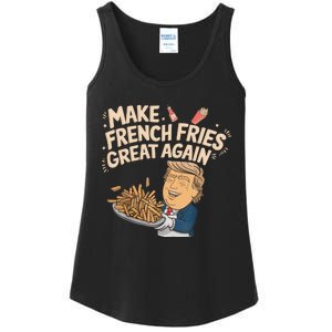 Make French Fries Great Again Slogan Ladies Essential Tank