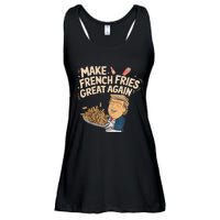 Make French Fries Great Again Slogan Ladies Essential Flowy Tank