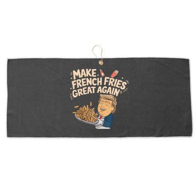 Make French Fries Great Again Slogan Large Microfiber Waffle Golf Towel