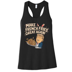 Make French Fries Great Again Slogan Women's Racerback Tank