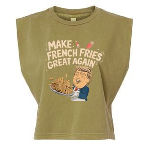 Make French Fries Great Again Slogan Garment-Dyed Women's Muscle Tee